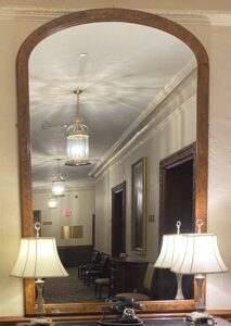 Charles Dickens' mirror located at the Omni Parker House in Boston
